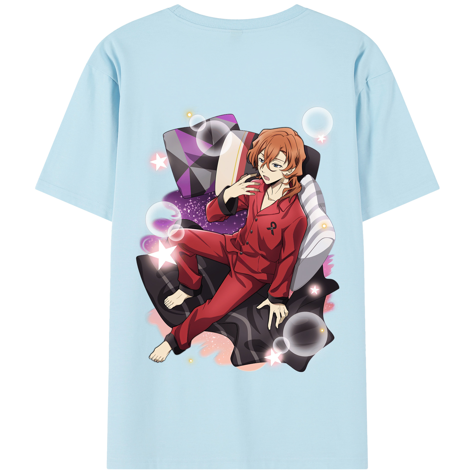 （画像用） 文豪ストレイドッグス Bungo Stray Dogs 綿100％半袖Tシャツ（背面プリント）